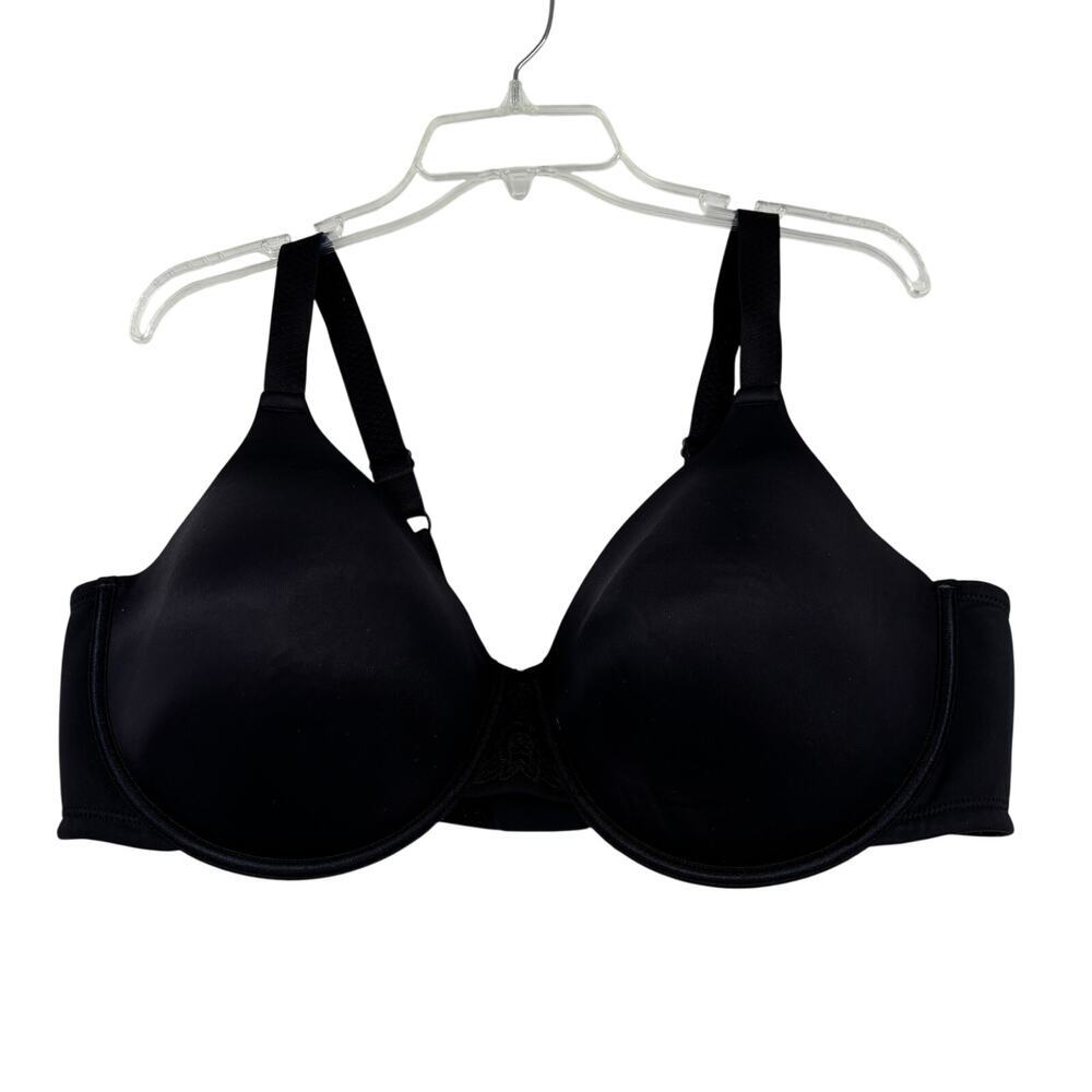 Vanity Fair Bra 44DD‎ Beauty Back Full Figure Underwire Lined Smoothing Black